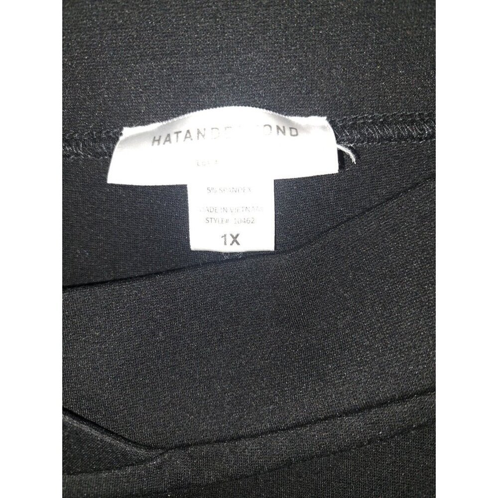 Hat & Beyond Women's Leggings Pants Black 1X - Picture 4 of 4